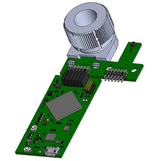 1722827803397475.png 图 7:安装在 EVM 顶部的 3D 打印旋转和推动模块插图.png