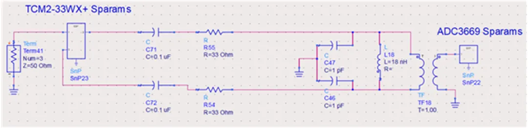 图 6 18nH 分流匹配的 ADS 模拟前端升压.png