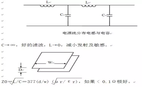 PCB上的EMC主要取决于直流电源线的Z