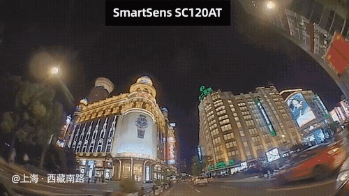 SC120AT拍摄的夜间行车影像